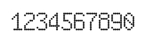 6×10数字点阵字体 ddN610AA1747
