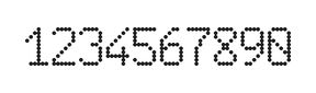 6×10数字点阵字体 ddN610AA1752