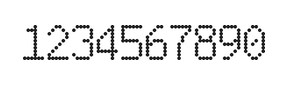 6×10数字点阵字体 ddN610AA1755