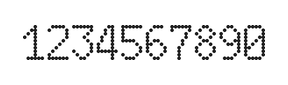 6×10数字点阵字体 ddN610AA1758