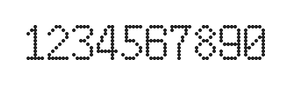 6×10数字点阵字体 ddN610AA1761