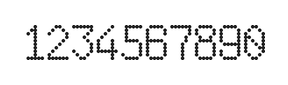 6×10数字点阵字体 ddN610AA1762