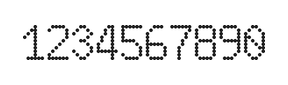 6×10数字点阵字体 ddN610AA1763