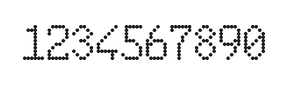 6×10数字点阵字体 ddN610AA1765