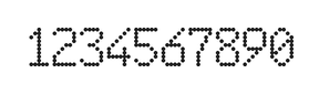 6×10数字点阵字体 ddN610AA1769