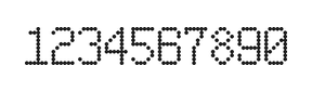 6×10数字点阵字体 ddN610AA1771