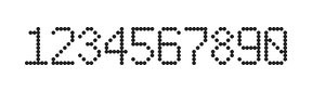 6×10数字点阵字体 ddN610AA1773