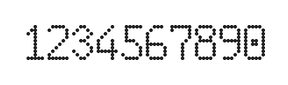 6×10数字点阵字体 ddN610AA1779