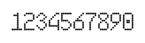 6×10数字点阵字体 ddN610AA1780