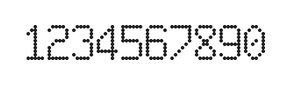 6×10数字点阵字体 ddN610AA1781