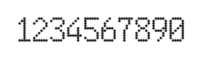 6×10数字点阵字体 ddN610AA1783