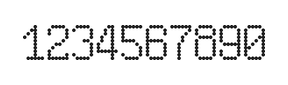 6×10数字点阵字体 ddN610AA1786