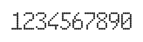 6×10数字点阵字体 ddN610AA1790