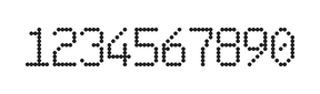6×10数字点阵字体 ddN610AA1793