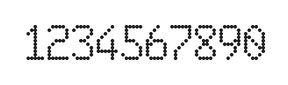 6×10数字点阵字体 ddN610AA1795