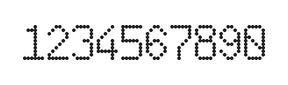 6×10数字点阵字体 ddN610AA1798