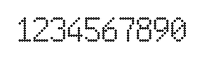 6×10数字点阵字体 ddN610AA1799