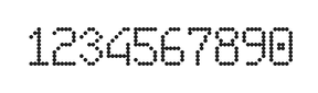 6×10数字点阵字体 ddN610AA1803