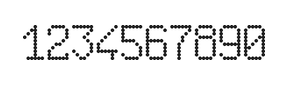 6×10数字点阵字体 ddN610AA1804
