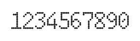 6×10数字点阵字体 ddN610AA1805