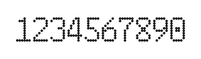 6×10数字点阵字体 ddN610AA1806
