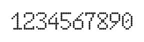 6×10数字点阵字体 ddN610AA1809
