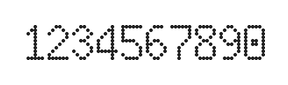 6×10数字点阵字体 ddN610AA1810
