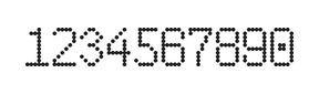 6×10数字点阵字体 ddN610AA1813