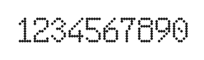 6×10数字点阵字体 ddN610AA1815