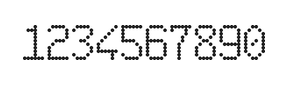 6×10数字点阵字体 ddN610AA1817