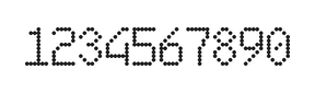 6×10数字点阵字体 ddN610AA1820