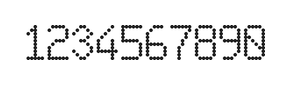 6×10数字点阵字体 ddN610AA1821