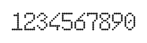 6×10数字点阵字体 ddN610AA1822