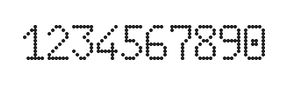 6×10数字点阵字体 ddN610AA1824
