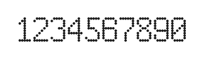6×10数字点阵字体 ddN610AA1827