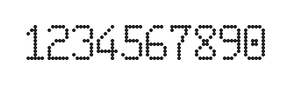 6×10数字点阵字体 ddN610AA1830