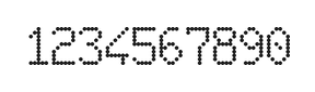 6×10数字点阵字体 ddN610AA1831