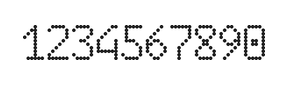6×10数字点阵字体 ddN610AA1833