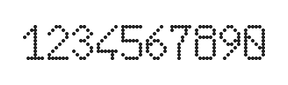 6×10数字点阵字体 ddN610AA1834