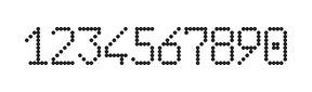 6×10数字点阵字体 ddN610AA1835