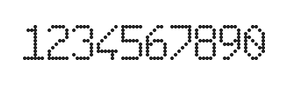 6×10数字点阵字体 ddN610AA1837