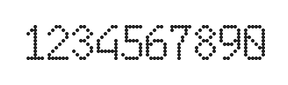 6×10数字点阵字体 ddN610AA1839