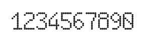 6×10数字点阵字体 ddN610AA1842