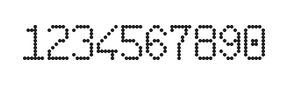 6×10数字点阵字体 ddN610AA1844