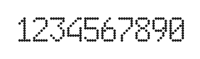 6×10数字点阵字体 ddN610AA1846