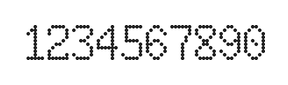 6×10数字点阵字体 ddN610AA1847