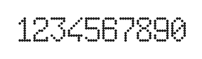 6×10数字点阵字体 ddN610AA1850