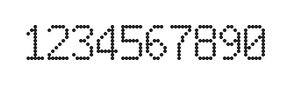 6×10数字点阵字体 ddN610AA1852