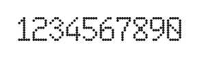 6×10数字点阵字体 ddN610AA1853