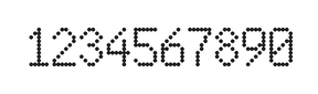 6×10数字点阵字体 ddN610AA1854